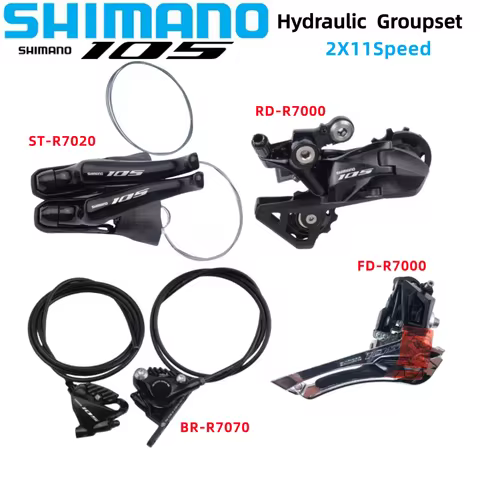 SHIMANO 105 R7020 R7070 2x11Speed Hydraulic Disc Brake Groupset ST-R7020 BR-R7070 FD RD Derailleur R