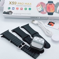 (X59 PRO MAX) นาฬิกาข้อมือสมาร์ทวอทช์ แถมสาย 3สาย 45 มม. พร้อมกล่องเซ็ต