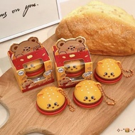 Gege Bear/Gege Bear Burger Lip Gloss Cute Shape Matte Matte White Lipstick Lipstick