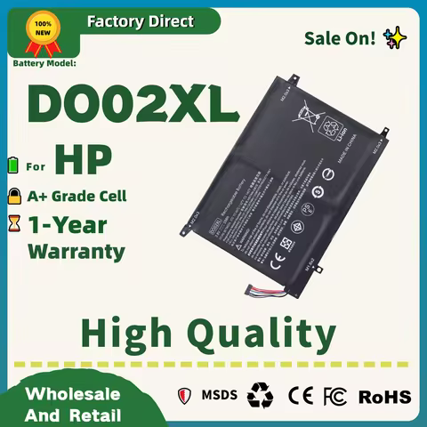 Factory Direct! DO02XL Battery For HP Pavilion TPN-I122 210 G1 10-N100 10-N121TU X2 10 810749-2C1 HS
