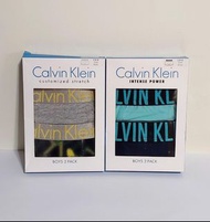 35%off - CK Calvin Klein Trunk Boxer Boys Underwear  (Size S 8-10, Pack of 2 (2 sets)) 男童 平腳 底褲 內褲 2