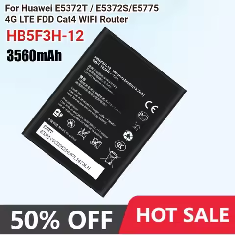 3560mAh HB5F3H-12 Replacement Battery for Huawei E5372T E5372S E5775 4G LTE FDD Cat 4 WIFI Router Hi