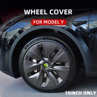 For Tesla Model Y 2019 20 21 22 Wheel Cap Full Edge Cover Original Car Replacement Hubcap 19 Inch Automobile Matt Black