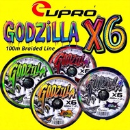 EUPRO GODZILLA X6 BRAIDED LINE TALI BENANG ENAM SULAM FISHING LINE