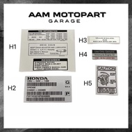 HONDA EX5 STICKER CUTTING ORIGINAL BOON SIEW HONDA LABEL 30TH RUBBER STICKER EPOXY RESTORE STICKER C