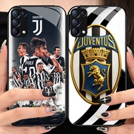 O-25 Juventus tempered Glass Phone Case OPPO Reno 4 A15S A91 3 6Z 5 6 A15 F15 5G