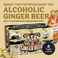 Brookvale Union Alcoholic Ginger Beer - Pack of 6 x 330ml Cans [Hard Soda]