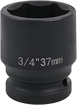 Uxney 37 mm Hexagonal Socket Spanner 3/4 Inch 6-Point Standard Impact Wrench Nut Made of Chrome Moly