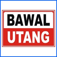 ◙ ☍ ◳ Bawal utang bawal utang ngayun bukas pwede please no credit PVC Plastic or Laminated A4 size