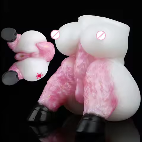 GEEBA Fantasy Silicone Male Masturbator Dual Channel Pocket Pussy Adult Onahole Realistic Vagina Men