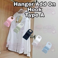 Hanger Add On Hook Holder Wardrobe Organizer Organiser Cupboard Organisation