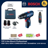 BOSCH 12V Cordless Drill / Driver GSR 120-LI ( 0 601 9G8 0L0 ) | Cordless Impact Drill Driver GSB 12