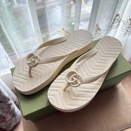 Gucci 米色 橡膠夾腳拖鞋
