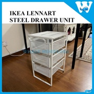 IKEA STEEL OFFICE DRAWER UNIT WITH CASTOR WHEELS 30X34X56CM / RAK BESI LACI BERRODA