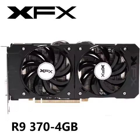 XFX Video Card R9 370 4GB 256Bit For AMD Radeon R9 370X 370 4GB Graphics Cards GPU Desktop PC Gaming