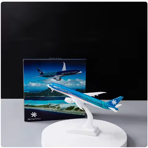RuiQing Diecast Scale 1:350 B787-9 Air Tahiti Nui 20cm Simulation Passenger Aircraft Model Metal Air