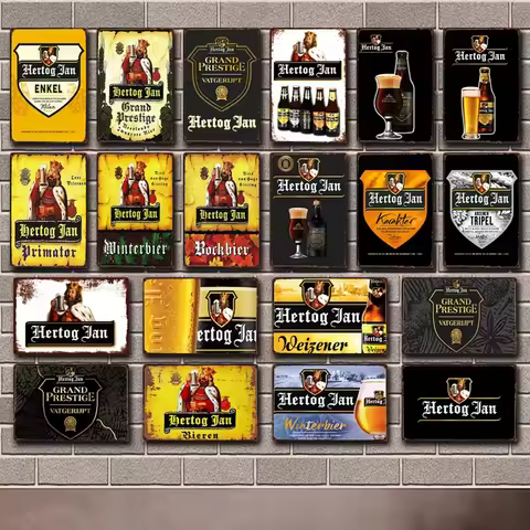 [ Kelly66 ] Hertog Jan Blonde Belgian Vintage beer Tin Art Metal Sign Home Man Cave Bar Pub Decor Pa
