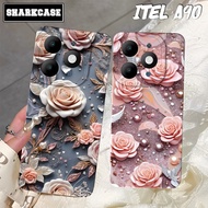 HP Itel A90 / A80 / A70 / A50 / A60 / A60S / A49 Contemporary Flower Butterfly Motif - Itel Casing -