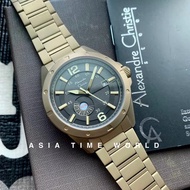 *Ready Stock*ORIGINAL Alexandre Christie 6536MEBBNBA Quartz Analog Gold Stainless Steel Water Resistant Men’s Watch