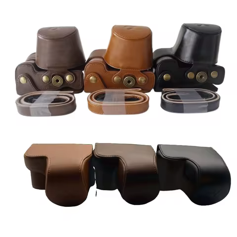 PU leather Protective Cover Pouch Case For Sony NEX A6300 A6000 A6400 16-55mm Lens Camera Bag