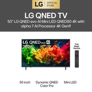 [Online Exclusive] 50 inch LG QNED evo AI Mini LED QNED80 4K Smart TV 2026