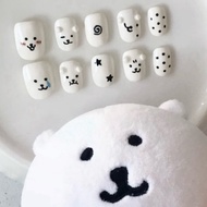 Cute selfmockingbear nails, handmade nails, nail salon