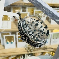 小精品滿版黑毒液彼岸花瓣超七13.2g純銀項鍊三輪骨幹水晶