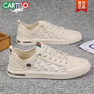 KY/🏅Cartelo Crocodile（CARTELO）2023Summer New Breathable Sneakers Korean Style Versatile White Shoes Simple and Lightweig