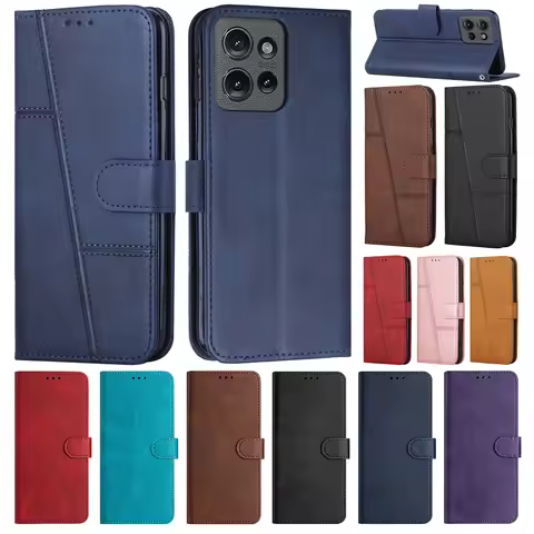 Luxury Leather Wallet Phone Case For Moto Edge 40 Neo 50 Fusion Ultra G04 G04S A05 G15 G24 G35 G55 G