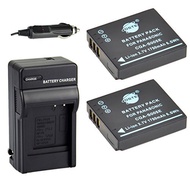 DSTE Replacement for 2X CGA-S005E Battery + DC68 Travel and Car Charger Adapter Compatible Panasonic