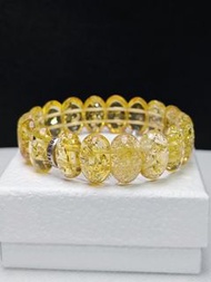 俄羅斯品牌FOMENKO淨水金爆花琥珀手排*全品*16+mm 厚 6mm 10.8g 手圍 15cmHK＄620❌400粒粒爆花非常精美🤩🤩🤩招財納福、穩定情緒、改善消化、辟邪護身、安神助眠。    