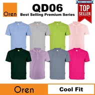 【BEST SELLER】 OREN SPORT Baju T Shirt Kemeja Lelaki Perempuan Berkolar Microfiber Polo Jersey QD06 B
