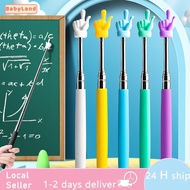 Teachers Pointer Rod Finger Design Retractable Teaching Pointer Reading Pointer Stick Extendable Fin