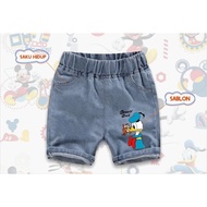 Bajjuin - Donald Duck Children's Short Jeans, Jeans Material 6.5o, 1-16 Years