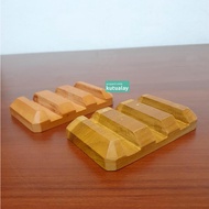 Teak Wood External HDD / SSD Stand 3 Slots External Hard Disk Wood Storage Holder Portable Hard Disk