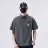 2025 nam thời trang mới của tay Ngắn Màu Trơn Áo polo Spaceman in túi Áo sơ mi M-4XL 47.5kg-100kg