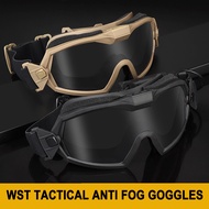 Protective Goggles Motorcycle Goggles Airsoft Paintball Goggles with Micro Fan Scratch-resistant Eye Protection Safety E