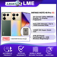 Infinix Note 40 Pro 5G (8GB RAM+256GB ROM) Original Smartphone Infinix Malaysia Warranty