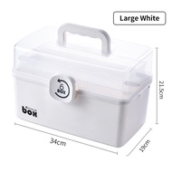 IKEA Box Ubat First Aid Kit Storage Box Plastic Medicine Portable Household Purpose First Aid Box 醫藥