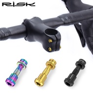 RISK Bicycle Titanium Bolts M5 X18mm Front Fork Lock Screws Nuts Kit Ti Bolt Carbon Fibre Stem Bolts Road MTB Bike Fixing Fasteners Set