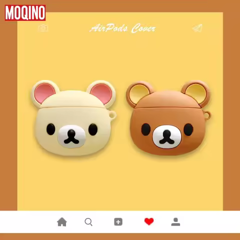 Rilakkuma For Airpods 1&2 Pro Silicone Case Protective Cover Pouch Anti Lost Protector Fundas Access