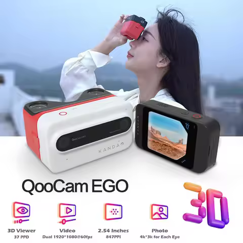 Kandao QooCam EGO 3D Stereo Camera 4K 60FPS VR Camera Waterproof Six Axis Anti Shock Sports Digital 