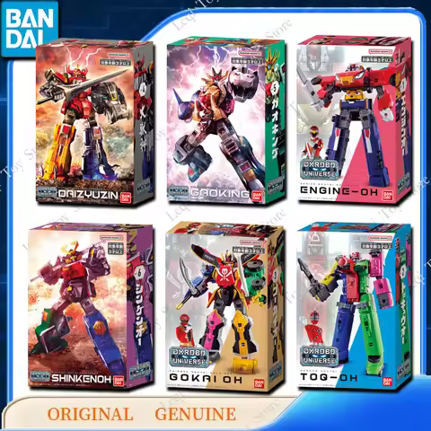 Bandai Original Genuine DX DXROBO UNIVERSE DAIZYUZIN GAOKING SHINKENOH Action Anime Figures Toys Gif