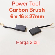 2 biji 6x16x27 Carbon Brush Power Tool