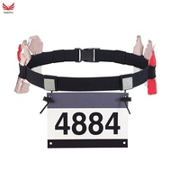 Runner Number Belt - Adjustable Race Bib Holder for Running Events