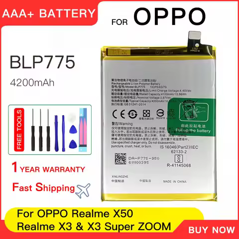 Genuine 4200mAh BLP775 For OPPO Realme X3 Realme X50 X3 Super ZOOM High Quality Mobile Phone Batteri