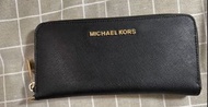 Michael kors 長夾 MK 二手 正品 黑色 女生 錢包 皮包 皮夾