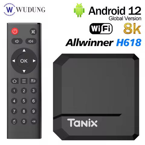 Tanix TX2 Android 12 Smart TV Box Allwinner H618 8K 2.4G Wifi RAM 2GB ROM 16G Set Top Box Media Play