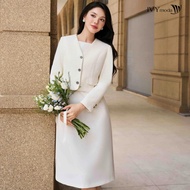 Áo khoác Tweed cổ V Flare nữ IVY moda MS 67M8829
