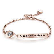 G-LAA Titanium Steel Curved Sheet Zircon Inlaid Texture Fashionable Bracelet Not Sisters By Blood Bu